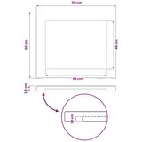  Pravokutni stolni vrh 110 x 60 x 3 cm Pravokutni - Bijela 90 x 55 x 3 5 cm Živi rub 1 strana | shoptok.hr