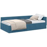 Kutni okvir kreveta s uzglavljem Plava 90 cm x 200 cm Baršun | shoptok.hr