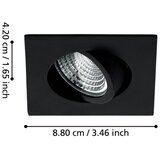 Eglo 33394 - LED prigušiva ugradna svetiljka SALICETO LED/6W/230V crna | Eponuda.com