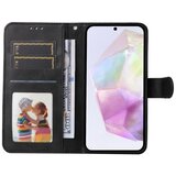 SUNSKY Eleganten ovitek etui iz umetnega usnja za Samsung S24 Plus / S25 Plus, Črn | Shoptok.si