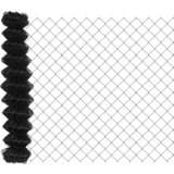 vidaXL Ograda od lanca s 7 prirubnicama 1x10 m čelično pocinčana | shoptok.hr