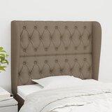  Uzglavlje s ušima smeđesivo 93x23x118/128 cm od tkanine | shoptok.hr