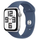 Apple watch se (2024) 44 mm gps aluminium silver denim sport band m/l MXER3QV/A pametni sat cene