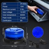 DINFU modra LED opozorilna luč z magnetom 12 V | Shoptok.si