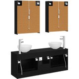  Set ormarića za kupaonicu 5 pcs Crni hrast 53 x 15,5 x 70 cm | shoptok.hr