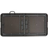  Sklopivi vrtni stol smeđi 120 x 60 x 74 cm HDPE izgled ratana | Eponuda.ba