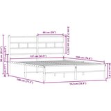  Posteljni okvir brez vzmetnice z vzmetnice dim. hrast 137x190cm, (21611452) | Shoptok.si