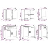  7-dijelni set kuhinjskih ormarića Kalmar konstruiranog drva | shoptok.hr