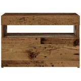  Noćni ormarić s LED svjetlima staro drvo 60x35x40 cm | shoptok.hr