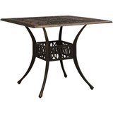 vidaXL vrtna miza bronasta 90x90x73 cm liti aluminij Cene