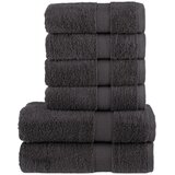 vidaXL 6-dijelni vrhunski set ručnika antracit 600 gsm 100 % pamuk Cijene
