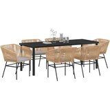 Vrtni set za objed 7 kom. Smeđa Čelik s prahom premazan | shoptok.hr