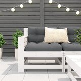  Vrtna sofa s naslonom za ruke i jastukom bijela od borovine | Eponuda.ba