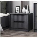 Hanah home Noćni ormarić Kale Luxe Soft, 45x53x45 cm, Antracit | Eponuda.ba