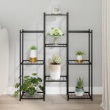 vidaXL stalak za cvijeće 83 x 25 x 100 cm crni željezni | shoptok.hr