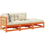  3-dijelni set vrtnih sofa s jastucima voštano smeđi od borovine | shoptok.hr