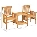  Vrtne stolice sa stolićem 159x61x92 cm masivno bagremovo drvo | shoptok.hr