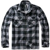 Brandit Jeff Fleece Shirt Long Sleeve black/grey Cene