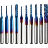 End mill sa Nano plavim premazom - Set od 10