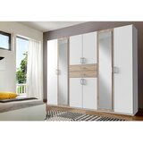 CARRYHOME OMARA ZA OBLAČILA, bela, barve hrasta | Shoptok.si