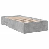  Okvir kreveta s ladicama siva boja betona 100x200 cm drveni | shoptok.hr