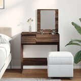 vidaXL Toaletni stolić s ogledalom smeđa boja hrasta 73x46,5x120 cm | shoptok.hr