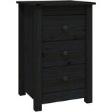  Noćni ormarići 2 kom Crno 40x35x61 5 cm od masivne borovine | shoptok.hr