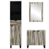  Set namještaja za kupaonicu 3 pcs Bijela 38 x 33 x 160 cm | shoptok.hr