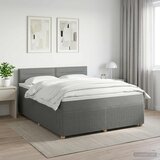  Boxspring krevet s madracem Tamnosiva 180 x 200 cm Tkanina Slike