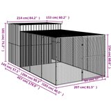  Kućica za pse s igralištem antracit 214 x 457 x 181 cm čelična | shoptok.hr