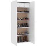 Ormarić za cipele bijeli 80 x 35,5 x 180 cm konstruirano drvo | shoptok.hr