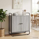  Komoda Siva Sonoma 68 x 35 x 75 cm Prerađeno drvo Slike