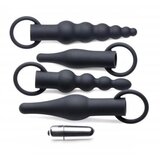 Master Series 4 delni set analnih čepov z mini vibratorjem Cene