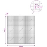  Gabion s žicom debljine 3,5 mm i mrežom 5x2,5 cm 150x10x150 cm | shoptok.hr