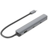 E-green adapter USB 3.1 tip C (M) - HDMI+ 2X USB 3.0 + 2X Tip C + RJ45 (F) Cene