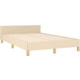  Posteljni okvir z vzglavjem krem 120x200 cm blago, (20905107) | Shoptok.si