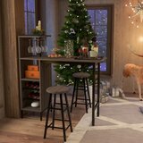  3-dijelni set barskog stola i stolica, blagovaonski stol u smeđoj boji | shoptok.hr