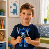  Avtomobilski robot 2v1 policijski avto izstreljevalec majhni roboti luči zvoki | Shoptok.si