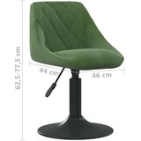vidaXL Vrtljiv jedilni stol 2 kosa temno zelen žamet | Shoptok.si