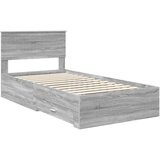  Okvir za krevet s uzglavljem Siva Sonoma 100 x 200 cm | shoptok.hr