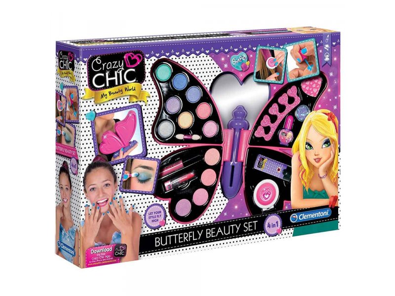 Crazy chic leptir set sminke
