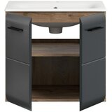 MID.YOU umivalna enota z umivalnikom ice, črna, barva hrasta | Shoptok.si