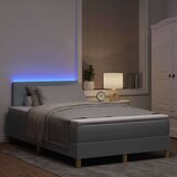  LED Box Spring Krevet Svijetlo siva 120 x 200 cm tkanina | shoptok.hr