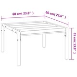  Vrtni stolić za kavu crni 60 x 60 x 35 cm čelični | shoptok.hr