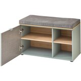 XORA garderobna klop žajbljevo zelena, hrast artisan | Shoptok.si