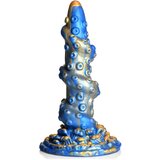 XR Brands Creature Cocks Kraken - spiralni dildo z roko hobotnice - 21 cm (zlato-modra) | Shoptok.si