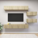  6-dijelni set TV ormarića boja hrasta sonome konstruirano drvo | shoptok.hr