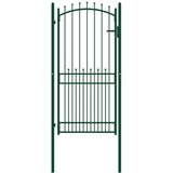  Vrata za ogradu EMMEN s šiljcima čelik 104x147 cm zelena | shoptok.hr