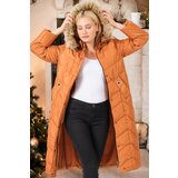 Dewberry Z6751 LADIES' COAT-PLAIN CAMEL | Shoptok.si