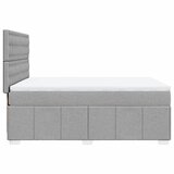  Krevet box spring s madracem svjetlosivi 140x200 cm od tkanine | shoptok.hr
